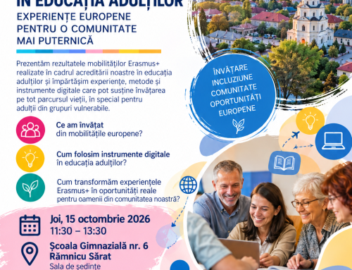 Erasmus+ in educatia adultilor – experiente europene pentru o comunitate mai puternica